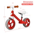 thumbnail image 2 of Patiojoy Vélo d'Équilibre pour Enfants Bicyclette de Course pour Tout-Petits Bicyclette d'Entraînement Légère avec Hauteur de Siège Ajustable Rouge, 2 of 6