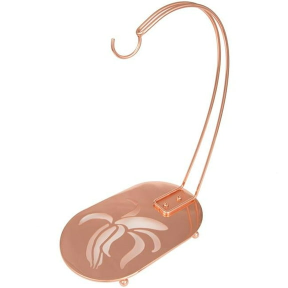 Copper Plated Metal Banana Hanger Grapes Holder Stand, 9-1/2' x 5-7/8' x 13-3/4'H, Copper Finish