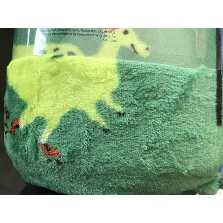The Big One Oversized Plush Dinosaur Throw Blanket Green Dinos 5ft x 6ft