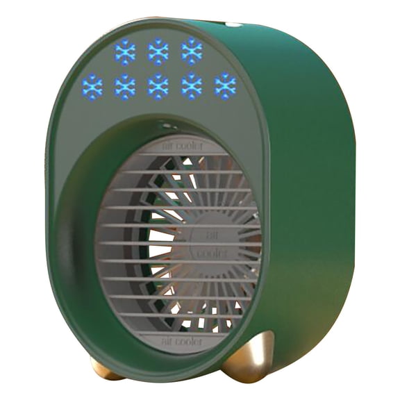 LACKUST Rechargeable Portable Air ConditionerS,Mini Water Chiller USB Small Desktop Conditioning Fan,Portable Evaporative Cooling Fan with Spray for Home Bedroom Office,Green