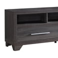 thumbnail image 2 of Wooden TV Stand with Two Drawers and Three Open Shelves, Gray- Saltoro Sherpi, 2 of 3