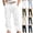 Army Green, variant on Men's Linen Cargo Trousers, Elasticated Smart Plain Pants Athletic-Fit Casual Trouser Lightweight Combat Bottoms Multi-Pockets Heavy Work Wear Outdoor Camping Hiking Pant