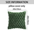 thumbnail image 5 of Unique Bargains 2 Soft Throw Pillow Covers Fur Decorative Fuzzy Plush Cushion Covers Green 20" x 20", 5 of 6