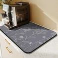 thumbnail image 3 of Coffee Bar Mat Accessories for Countertop Super Absorbent Anti-Slip Silicone Flower Dish Drying Mats for Kitchen Counter Draining Pad Decor Gift Fit Coffee Maker Coffee Pot Espresso Machine 24inx16in, 3 of 6