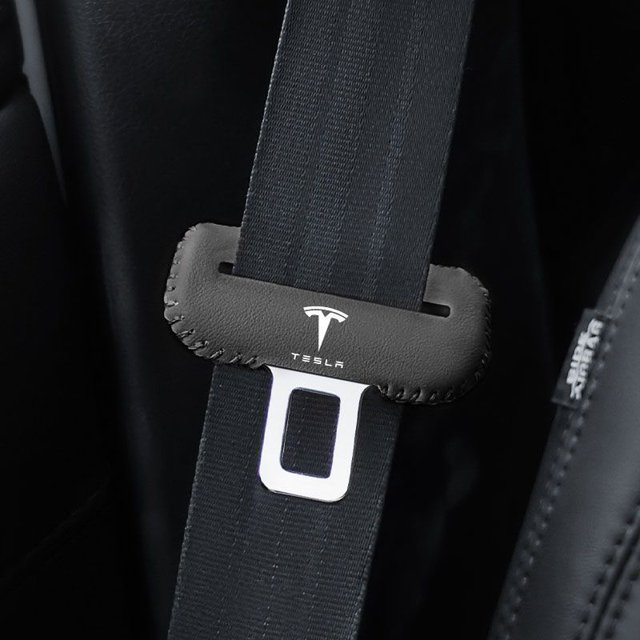 Funda protectora NQ para cabeza de hebilla de cinturón de seguridad Tesla negro