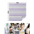 thumbnail image 4 of Light Purple Stripes Cloth Napkins Set of 8 Reusable Dinner Napkins, Modern Minimalist Horizontal Lines Cocktail Napkin Washable Table Napkins for Wedding/Holiday Party/Baby Shower 20"x20", 4 of 7