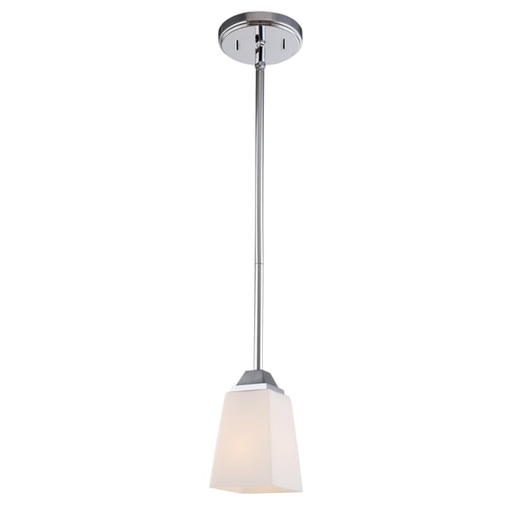 Woodbridge Lighting Berkley 1 Light Steel/Glass Mini Pendant in Chrome