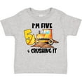 thumbnail image 3 of Inktastic I'm 5 and Crushing It Construction 5th Birthday Boys or Girls Toddler T-Shirt, 3 of 5