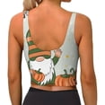 thumbnail image 3 of Lsque Gnome Holding A Pumpkin Printed Women'S Sports Bra, Compression, Moisture Wicking, High-Impact Sports Bra For Women,Supportive sports bra-X-Large, 3 of 9