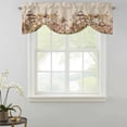 thumbnail image 2 of Mushroom Tie Up Valance Curtains for Windows, Kitchen Curtains Window Shades, Farmhouse Summer Botanical Floral Rustic Light Filtering Roman Curtain Valances for Bedroom/Bathroom/Cafe 42"x12", 2 of 9