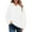 White, variant on Timegard Zip up Hoodies for Women Drop Shoulder Sweatshirts Jackets Fall Winter Long Sleeve Cardigans