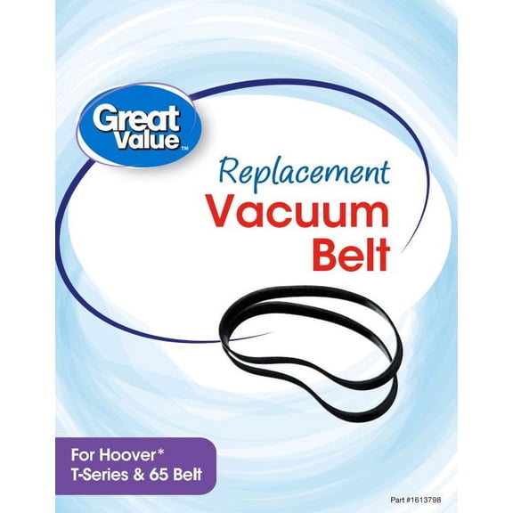 Great Value Replacement Vacuum Belts, For Hoover T-Series & 65 Belt, 2 Count