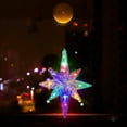 thumbnail image 4 of Seyotauo 10.6 Inch Christmas Window Star Lights Plastic Lighted Star Tree Topper Decoration Large Hanging Stars Christmas Window Lights LED Star Window Silhouette Decoration(Multicolor), 4 of 8