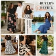 thumbnail image 7 of TARAINYA Women Plus Size Summer Short Sleeve Maxi Dress Casual Loose Long Dress with Pockets Round Neck Elastic Waist Solid Floral, 7 of 7