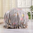 thumbnail image 2 of Bonnet de Douche, Grandes Bonnets de Douche pour Femmes Cheveux Longs, Bonnet de Bain Imperméable Réutilisable à Double Couche, 2 of 6