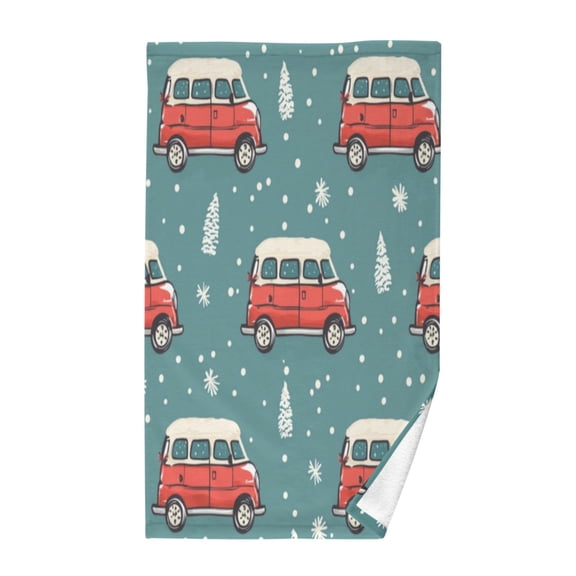 Pure Cotton Face Towel 16x28 Inches Hand Towel Bath Towel Hand Bath Towels Soft Good Water Absorption for Washing Face Wiping Face Christmas Pickup Truck