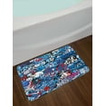 thumbnail image 2 of Modern Bath Mat, Teenager Style Image Street Wall Graffiti Graphic Colorful Design Artwork Print, Non-Slip Plush Mat Bathroom Kitchen Laundry Room Decor, 29.5 X 17.5 Inches, Multicolor, Ambesonne, 2 of 2