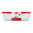 thumbnail image 5 of Rubbermaid TakeAlongs Large Rectangular Food Storage Containers, 1 Gallon, Red, 2 Count, Well Suited to Refrigerator Organization, 5 of 6