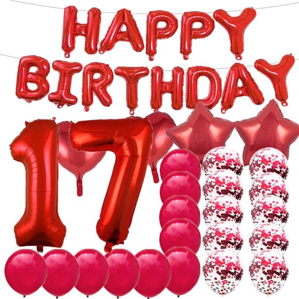 Sweet 17th Birthday Decorations Party Supplies Red Number 17 Balloons 17th Foil Mylar Balloons Latex Balloon Decoration Great 17th Birthday Gifts For Girls Women Men Photo Props Walmart Com Walmart Com Sweet 17th Birthday Decorations Party Supplies Red Number 17 Balloons 17th Foil Mylar Balloons Latex Balloon Decoration Great 17th Birthday Gifts For Girls Women Men Photo Props Walmart Com Walmart Com