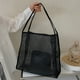 thumbnail image 5 of Bolsa 2 unids/set de hombro de malla Casual Lady Shopping Tote con de embrague de PU (negro) Ndcxsfigh Para Estrenar, 5 of 9