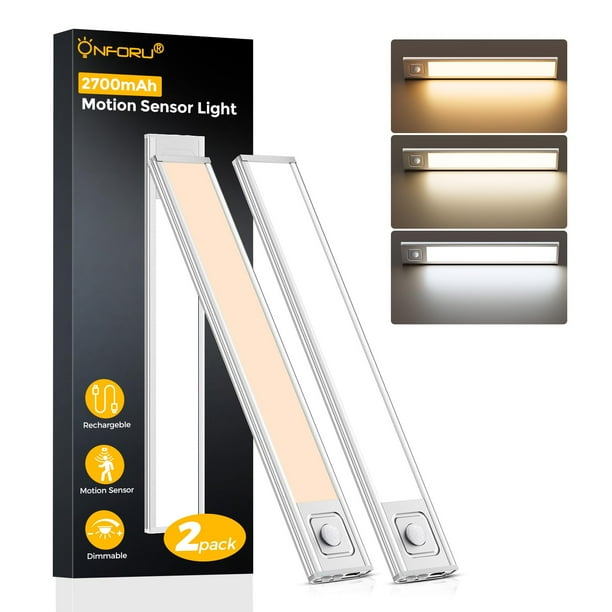 Luces Bajo Gabinete Onforu 13,8" con Sensor de Movimiento Recargables