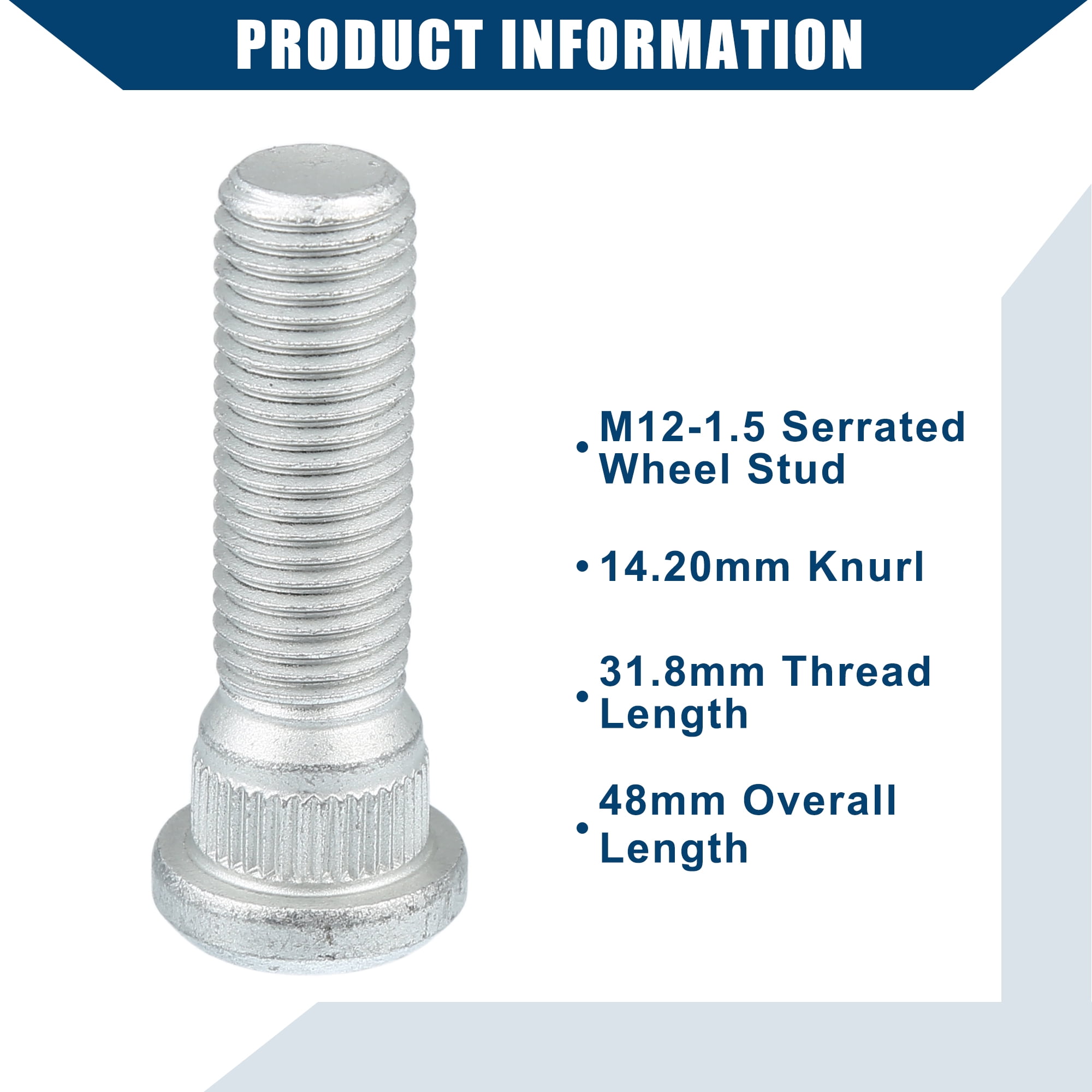 Unique Bargains M12-1.5 Wheel Stud Bolts for Lexus for Toyota Front Rear Wheel Lug Stud