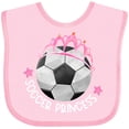 thumbnail image 3 of Inktastic Soccer Princess- Tiara Girls Baby Bib, 3 of 4