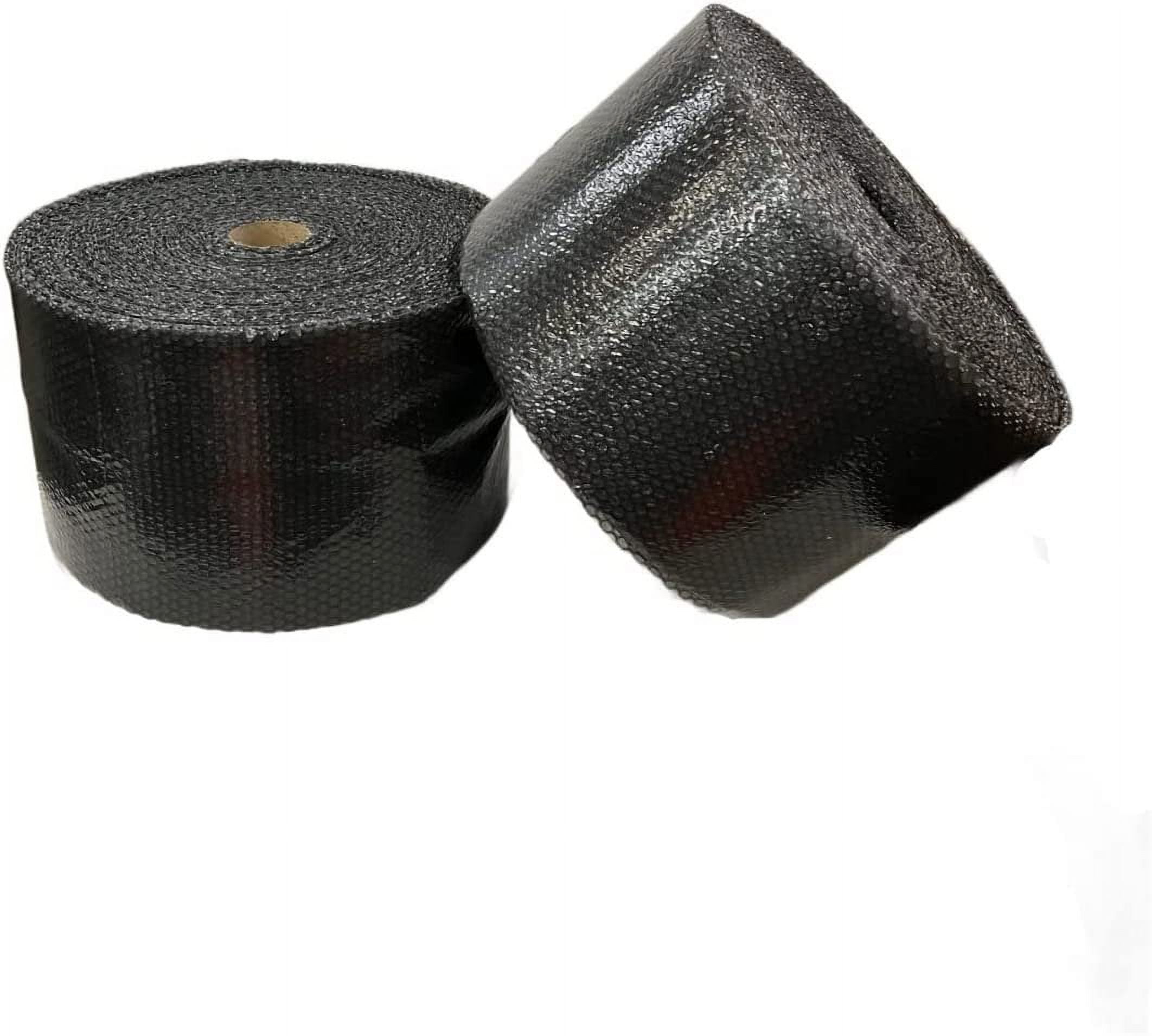 supplyhut 3/16'' Small Bubble Cushioning Wrap Black Roll 250' x 12'' 250FT Perf 12''