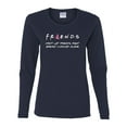 thumbnail image 2 of Donâ€™t Let Friends ALone Awareness Womens Graphic Long Sleeve T-Shirt, Navy, 2XL, 2 of 3
