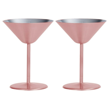 

2pcs 240ml Wedding Anniversary Bar Cocktail Glasses Drinking Cup Stainless Steel