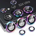 thumbnail image 2 of 2 Pcs Camera Lens Protector For Samsung S24 S23 Ultra Plus A55 A35 A15 9H Tempered Glass Screen Protector Cover Film Metal Ring Colorful Samsung A15, 2 of 6