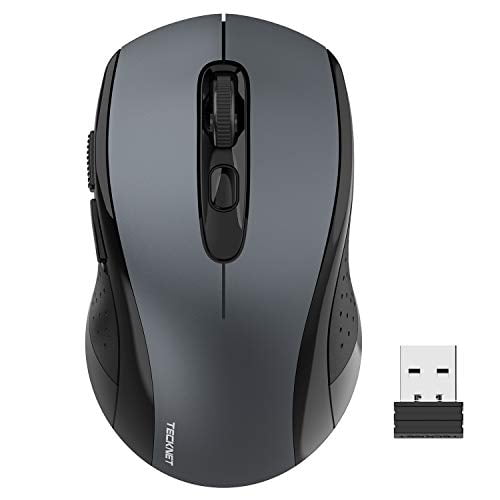 Ratón inalámbrico TeckNet 2.4G Ratón óptico con receptor USB Nano para