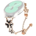 thumbnail image 1 of Compatible For Verizon Gizmo Watch 3 Metal Band Replacement Watch Strap Heart Clover Decor PinkGold, 1 of 5