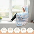 thumbnail image 3 of Cinnamoroll Hooded Blanket Poncho, Wearable Hooded Blanket Cozy Soft Warm Plush Fleece Blanket for Adult Women Men, 3 of 7