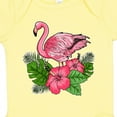 thumbnail image 4 of Inktastic Flamingo with Tropical Flowers Boys or Girls Baby Bodysuit, 4 of 5
