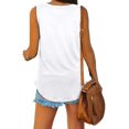 thumbnail image 4 of Camisetas sin mangas para mujer, cuello en V, color sólido básico, casual, fluido, verano, sin mangas Fokelyi WRHS-249-1, 4 of 5