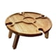 thumbnail image 1 of Wooden Outdoor Folding Picnic Table with Glass Holder 2 in 1 Wine Glass Rack, 1 of 8