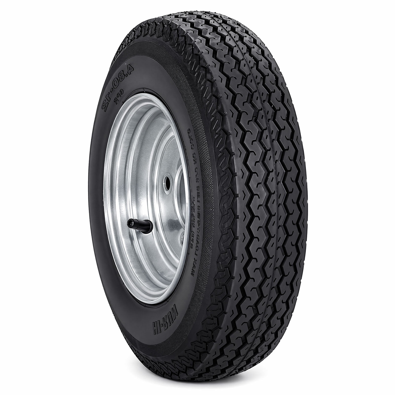 Hi-Run 2 Set SU01 4.80-8 6PR Boat Trailer Tire and 5-Lug Galvanized Wheel Assembly