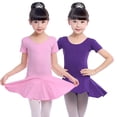 thumbnail image 2 of HAOYUNL Young Kids Girls Short Sleeve Leotards for Girls//Girls Dance Dress//Girls Dance Costume//Dance Skirt//Dance Outfit//Short Sleeve Leotard/, 2 of 8