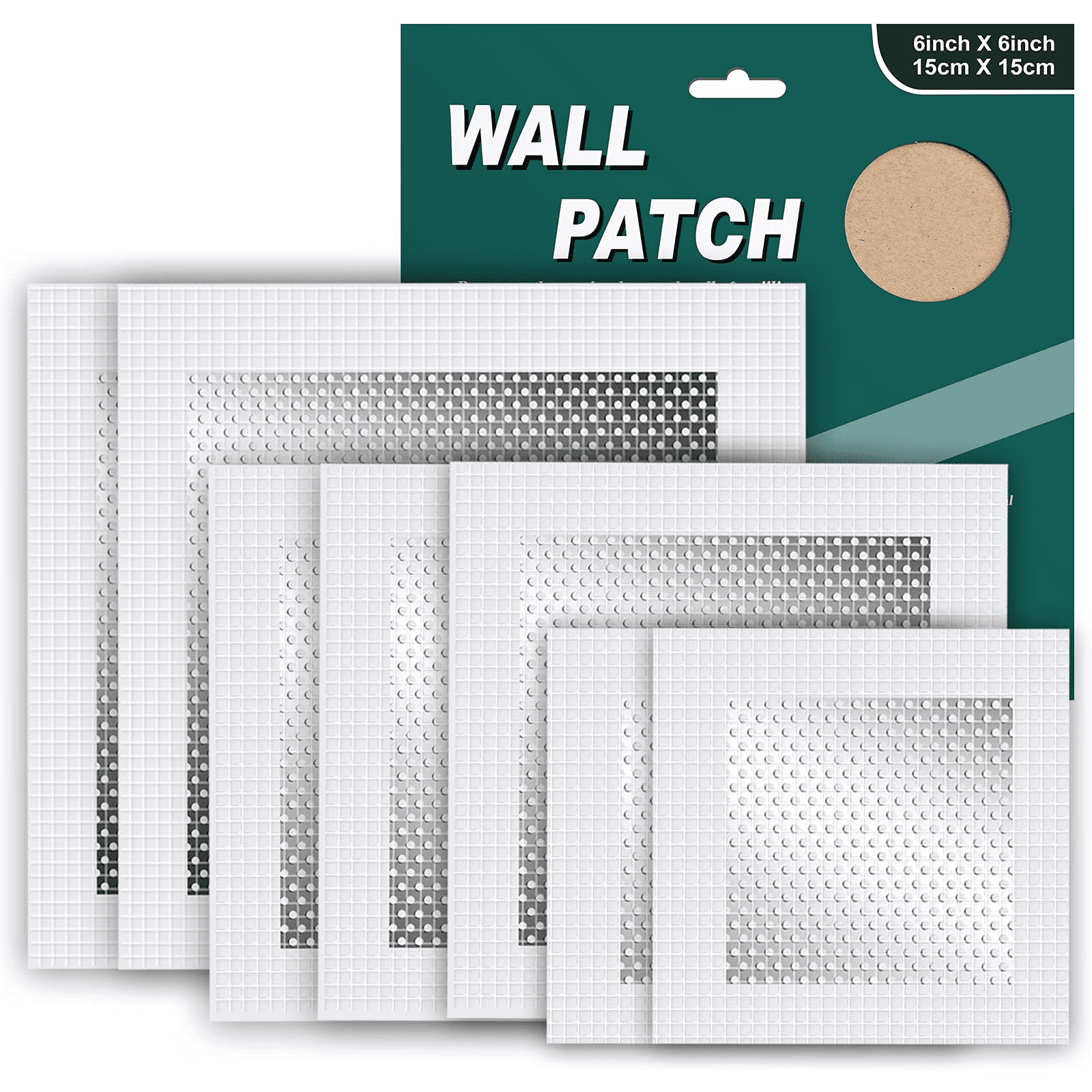 (7PACK) Wevove Wall Patch Repair Kit Drywall Repair Kit,2/4/6 inch Dry Wall Hole Repair Metal Patch ,Dry Wall Patch Repair Kit ,Wall Patch with Extended Self-Adhesive Mesh