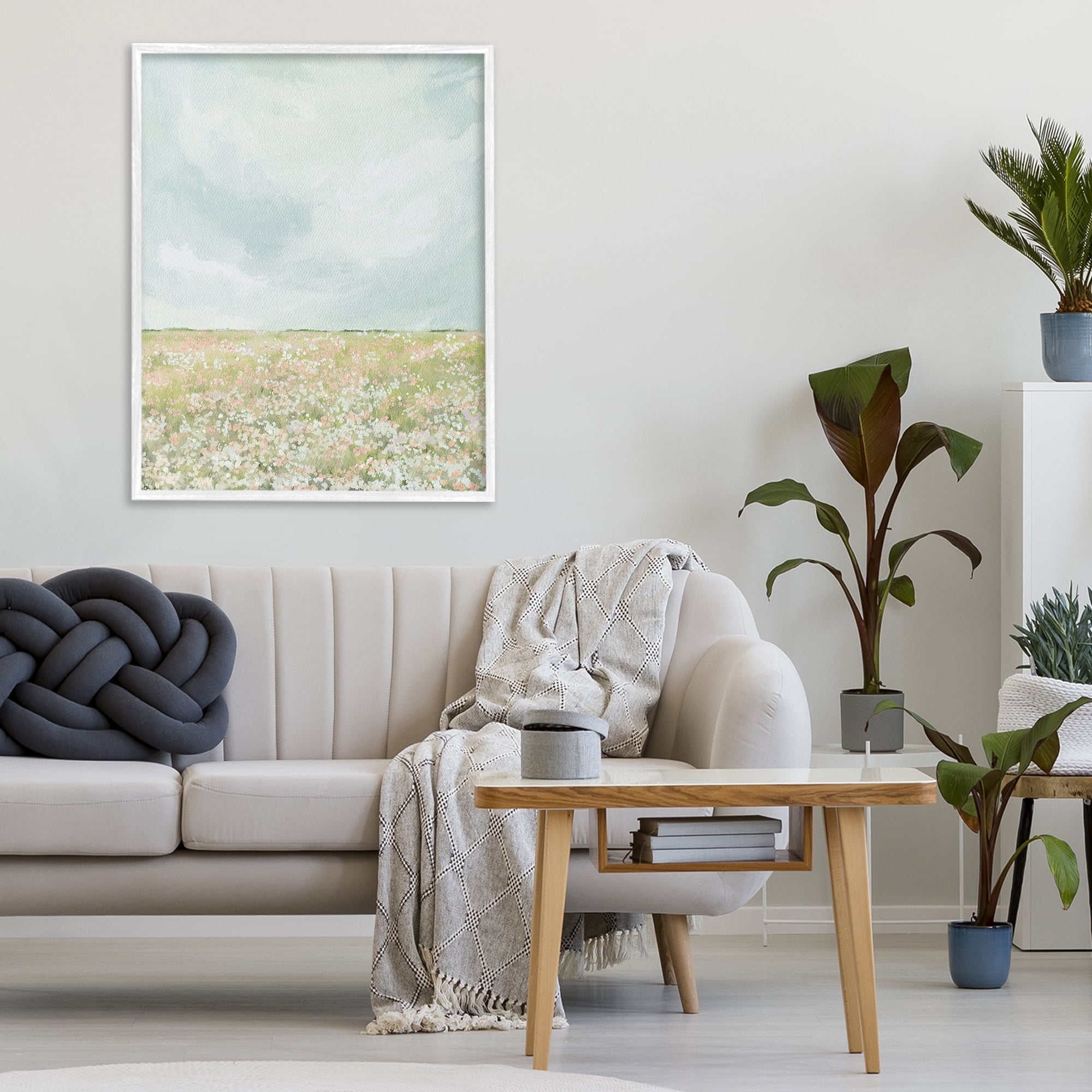 Stupell Industries Budding Field In Spring White Framed Giclee Art, design by Leah Straatsma