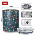 thumbnail image 4 of 12oz Coffee Tumblers Dark Blue Christmas Reindeer Pattern Stainless Steel Vacuum Insulated Travel Tumbler Coffee Cups Mug with Lid and Straw with Cleaning Brush for Cold & Hot Drinks, 4 of 5