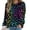 Colorful, variant on Women Colorful Animal Print Crewneck Sweatshirt, Leopard Tiger Giraffe Pattern Raglan Long Sleeve Pullover Top, Oversized Loose Fall Casual Sweatshirt for Ladies Streetwear