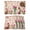 Brown, variant on Pink Tulips Placemats Set of 6 Rustic Floral Flowers Petals Brown Place Mats Indoor Wipeable Table Mats Washable Cloth Dining Table Placemats for Kitchen Holiday Party Home Decor 13x19 Inch