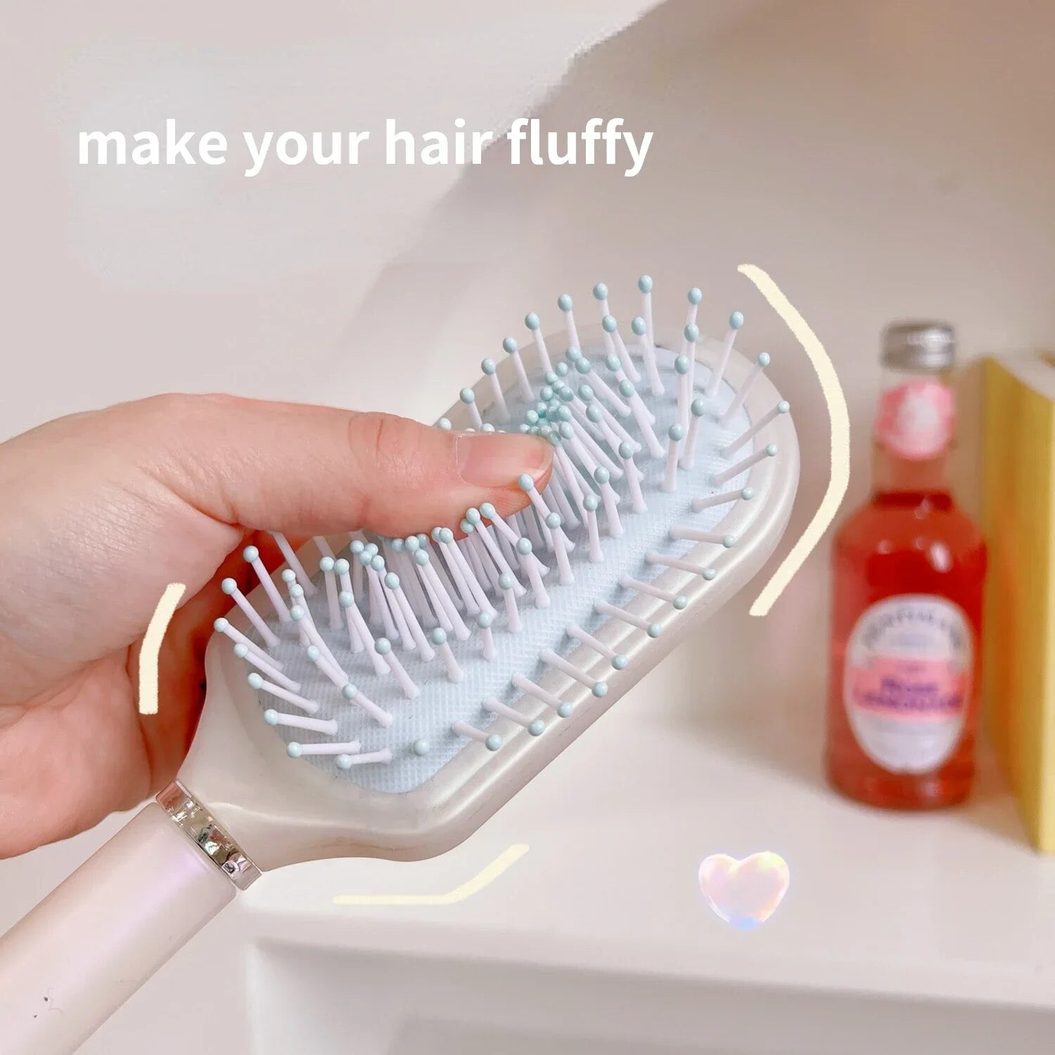 Bamboo Hair Brush Set Paddle Brush Hairbrush Massager For Detangling - View #3