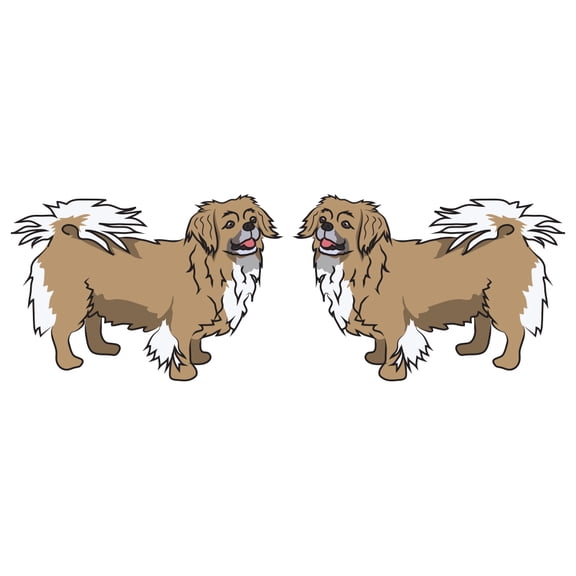 Tibetan Spaniel Decal | Indoor/Outdoor | Dog Lover Super Cute Sticker for SUV Windows, Dorm Rooms, Bedroom, Offices | SignMission personalized gift | 2 Pack of 6"