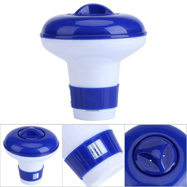 Floating Dispenser, Adjustable Tablet Dispenser for Pool Spa Hot Tub 2 Size PVC Chemical Feeder with Control