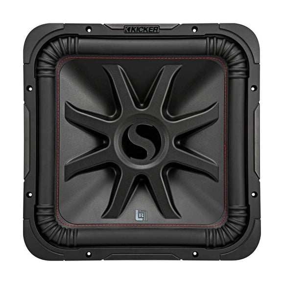 Kicker L7R 10 Inch 1000W Max Power 2 Ohm DVC Square Car Audio Subwoofer, Black