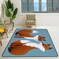 thumbnail image 2 of FREEAM Soft Rug Large Area Rugs, Valentines Day Foxes Lovers Comfortable Indoor Carpet, Baby Play Mat for Living Room Bedroom Nursery Home Decor Floor Mat 63x48inch, 2 of 6