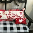 thumbnail image 4 of Valentine''s Day Pillow Covers 12x20 Inch Set of 2 White Hearts Decor Red Throw Pillow Covers Valentine''s Day Cushion Case Decoration for Sofa Couch, 4 of 6
